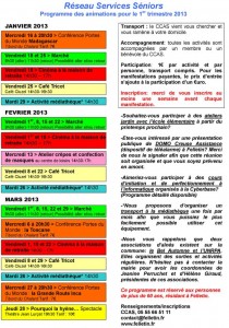 Programme RSS hiver 2013